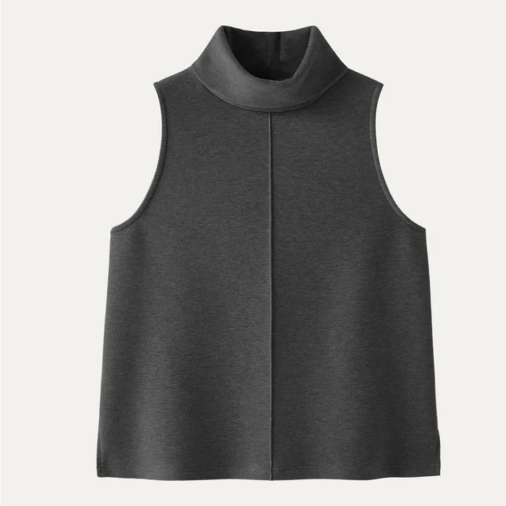 OGL FuzzLuxe Turtle Neck Split Hem Top - Deep Grey size M